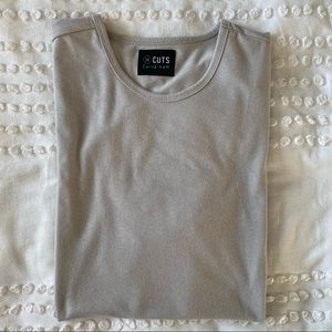 Cuts Clothing Curve Hem Granite T-shirt